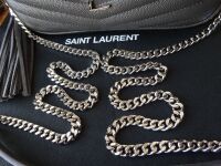 Saint Laurent YSL Lou Tassle Mini Camera Bag in Asphalt Grain de Poudre Mat