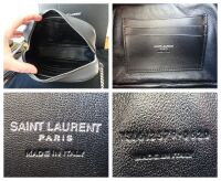 Saint Laurent YSL Lou Tassle Mini Camera Bag in Asphalt Grain de Poudre Mat