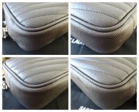 Saint Laurent YSL Lou Tassle Mini Camera Bag in Asphalt Grain de Poudre Mat