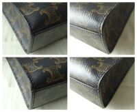 Celine Mini Vertical Cabas Two Way Tote Bag in Triomphe Canvas & Calfskin