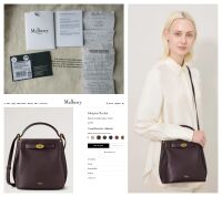 Mulberry Islington Bucket Bag in Ebony Brown Small Classic Grain - As New*