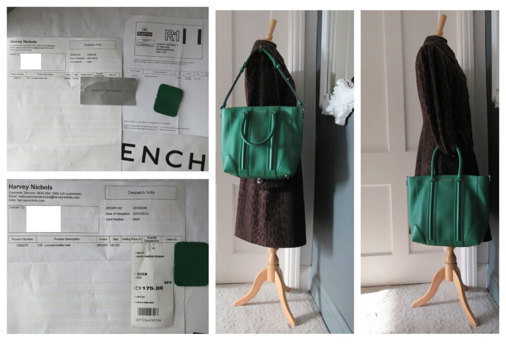 Givenchy Lucrezia Medium Tote in Bright Green Smooth Calfskin with Shiny Gold Hardware