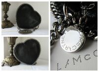 Stella McCartney Falabella Heart Shoulder Bag in Black Vegan Leather