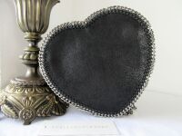 Stella McCartney Falabella Heart Shoulder Bag in Black Vegan Leather