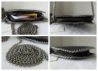 Stella McCartney Falabella Heart Shoulder Bag in Black Vegan Leather