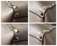 Valentino Garavani Rockstud Medium Tote in Smooth Nude Beige Calfskin