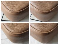 Gucci Soho Disco Crossbody Shoulder Bag in Camelia Rose Beige Pebbled Calfs