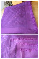 Louis Vuitton Monogram Classic Ch&Atilde;&cent;le Shawl in Cassis Purple Silk Wool Mix