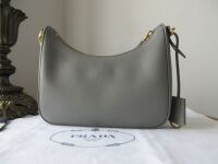 Prada Re-Edition 2005 in Ardesia Grey Saffiano Lux Leather - New