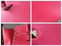 Valentino Garavani Rockstud Medium Tote in Hot Pink Smooth Calfskin
