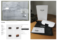 Celine Long Card Coin Holder Wallet in Triomphe Canvas Tan Cuir - New