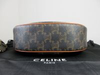 Celine Small Heloise in Triomphe Canvas and Tan Cuir Calfskin - New