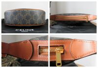 Celine Small Heloise in Triomphe Canvas and Tan Cuir Calfskin - New