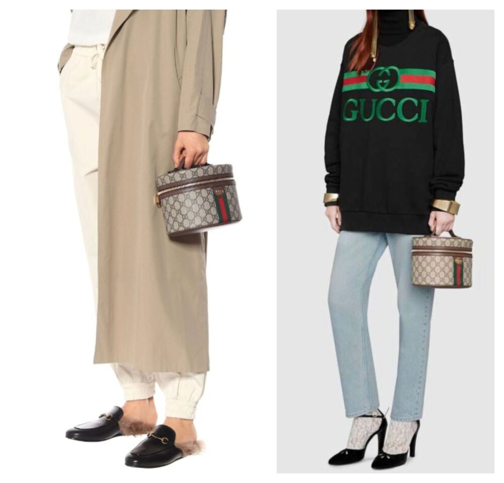 Gucci Ophidia Top Handle Vanity Case Cosmetic Toiletry Case in GG Supreme - New