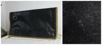 Stella McCartney Falabella Foldover Clutch Bag in Black Vegan Leather