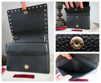 Valentino Garavani Rockstud Small Chain Shoulder Bag in Black Grained Calfs