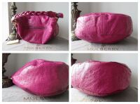 Mulberry Large Daria Hobo in Cerise Pink Glossy Ostrich Leather