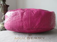 Mulberry Large Daria Hobo in Cerise Pink Glossy Ostrich Leather