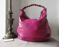 Mulberry Large Daria Hobo in Cerise Pink Glossy Ostrich Leather