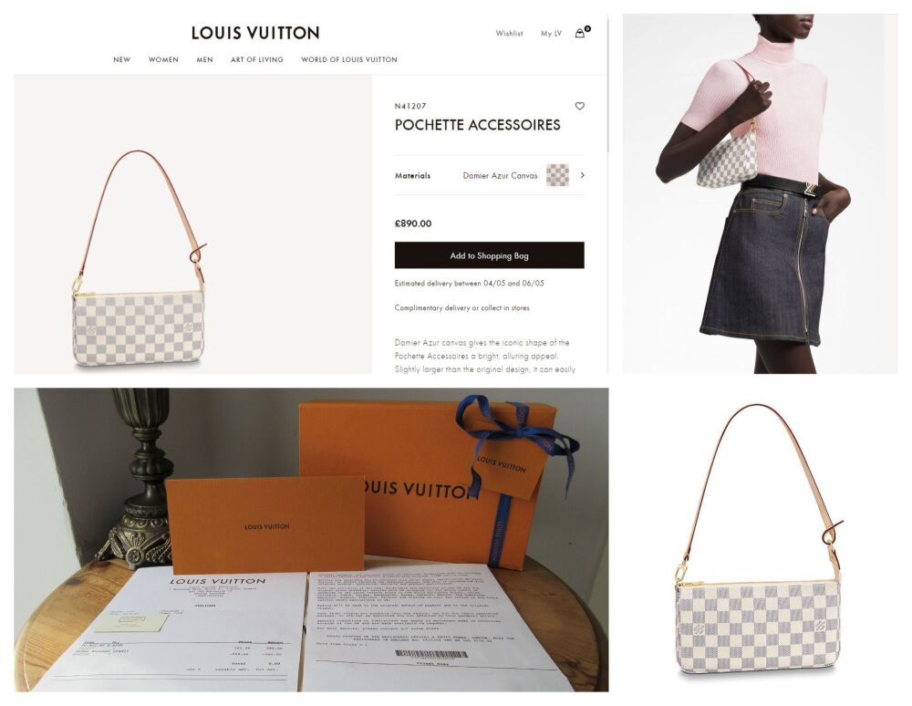 Louis Vuitton Pochette Accessoires in Damier Azur