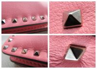 Valentino Garavani Micro Rockstud Small Turnlock Pochette in Rose Pink Smoo