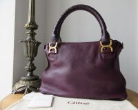 Chlo&Atilde;&copy; Marcie Medium Double Carry Bag in Intense Violine Violet Purple Grain