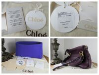 Chlo&Atilde;&copy; Marcie Medium Double Carry Bag in Intense Violine Violet Purple Grain