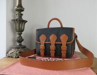 Mulberry & Acne Studios Messenger in Black Scotchgrain with Smooth Tan Leat