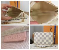 Louis Vuitton Mini Pochette Accessories in Damier Azur