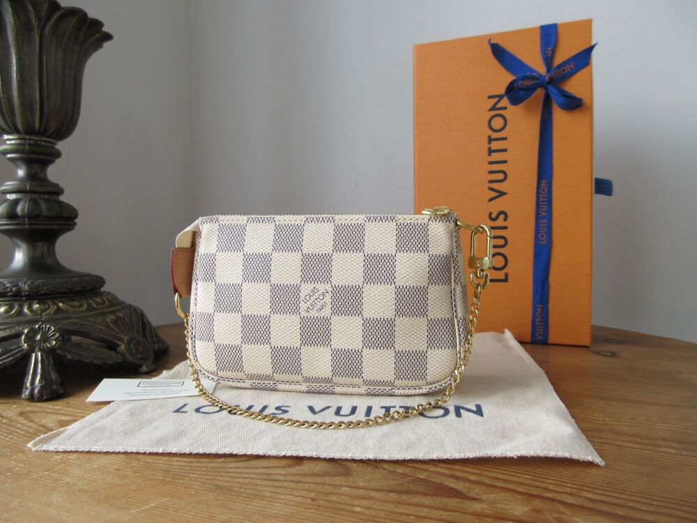 Louis Vuitton Mini Pochette Accessories in Damier Azur - As New*
