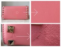 Valentino Garavani Rockstud Wristlet in Rose Pink Smooth Calfskin