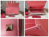 Valentino Garavani Rockstud Wristlet in Rose Pink Smooth Calfskin