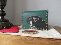 Valentino Garavani Panther Rockstud Small Chain Shoulder Bag