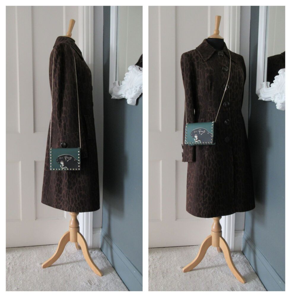 Valentino Garavani Panther Rockstud Small Chain Shoulder Bag - As New*