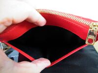 Dolce & Gabbana Crystal Strass Vertical Card Holder Wallet in Rosso Red Dau