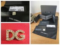 Dolce & Gabbana Crystal Strass Vertical Card Holder Wallet in Rosso Red Dau