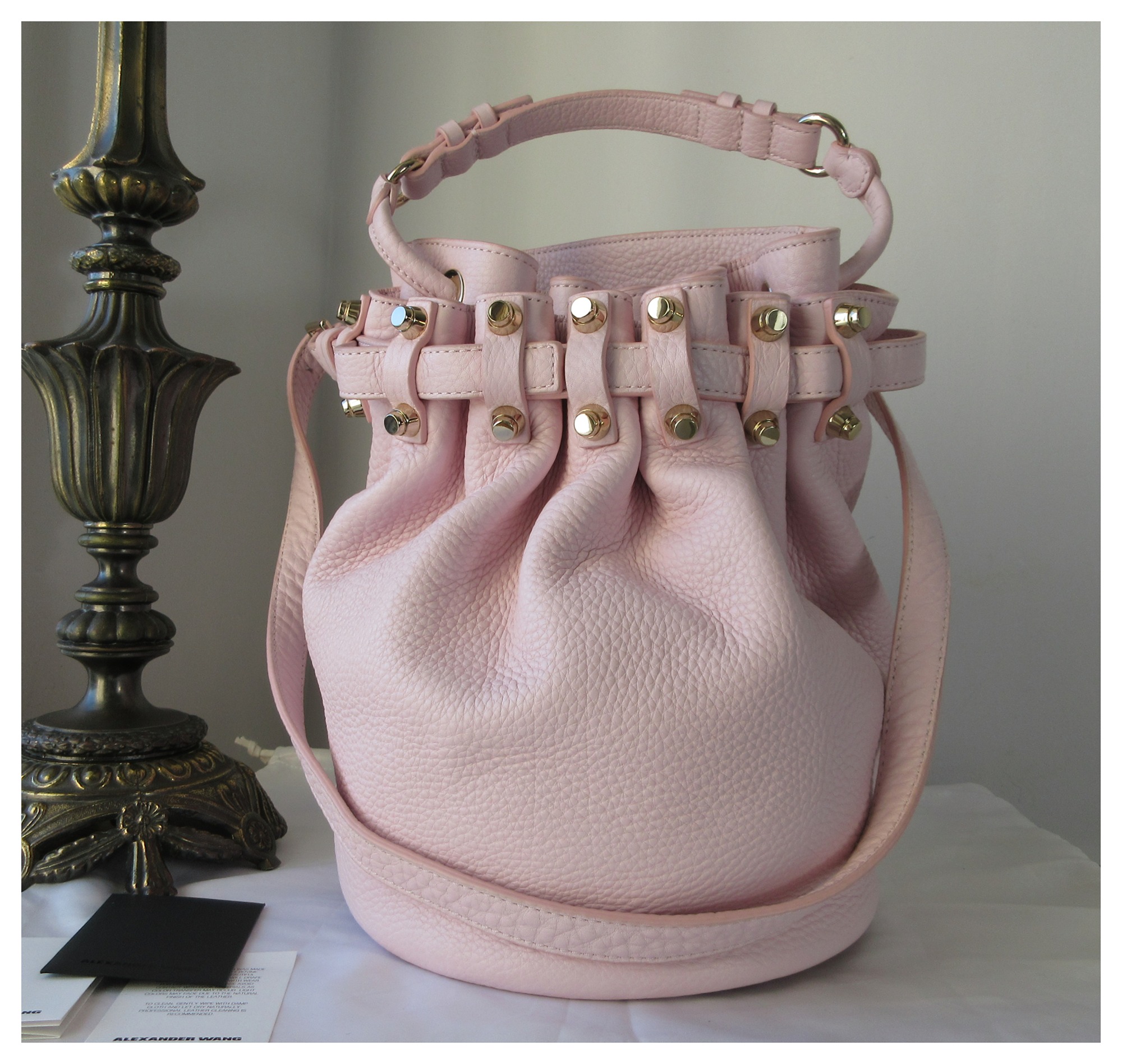 Alexander Wang Diego Studded Bucket Bag in Baby Pink Pebbled Calfskin.jpg