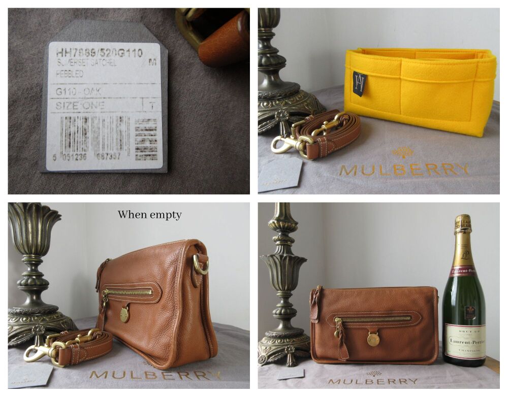 Mulberry Somerset Small Satchel Shoulder Messenger in Oak Pebbled Leather