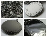 Stella McCartney Falabella Big Tote in Metallic Silver Shaggy Deer