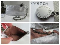 Stella McCartney Falabella Big Tote in Metallic Silver Shaggy Deer