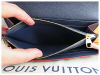 Louis Vuitton Sarah Continental Wallet Purse in Marine Rouge Empreinte