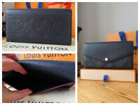 Louis Vuitton Sarah Continental Wallet Purse in Marine Rouge Empreinte