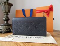 Louis Vuitton Sarah Continental Wallet Purse in Marine Rouge Empreinte