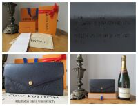 Louis Vuitton Sarah Continental Wallet Purse in Marine Rouge Empreinte