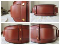 Chloe Small Tess Saddle Bag Satchel in Sepia Brown Ombre Patent Suede