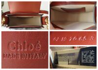 Chloe Small Tess Saddle Bag Satchel in Sepia Brown Ombre Patent Suede