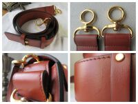 Chloe Small Tess Saddle Bag Satchel in Sepia Brown Ombre Patent Suede