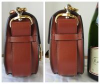 Chloe Small Tess Saddle Bag Satchel in Sepia Brown Ombre Patent Suede