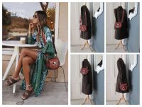 Chloe Small Tess Saddle Bag Satchel in Sepia Brown Ombre Patent Suede