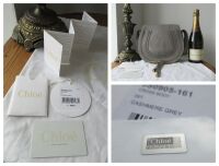 Chlo&Atilde;&copy; Marcie Medium Crossbody Saddle Bag in Cashmere Grey